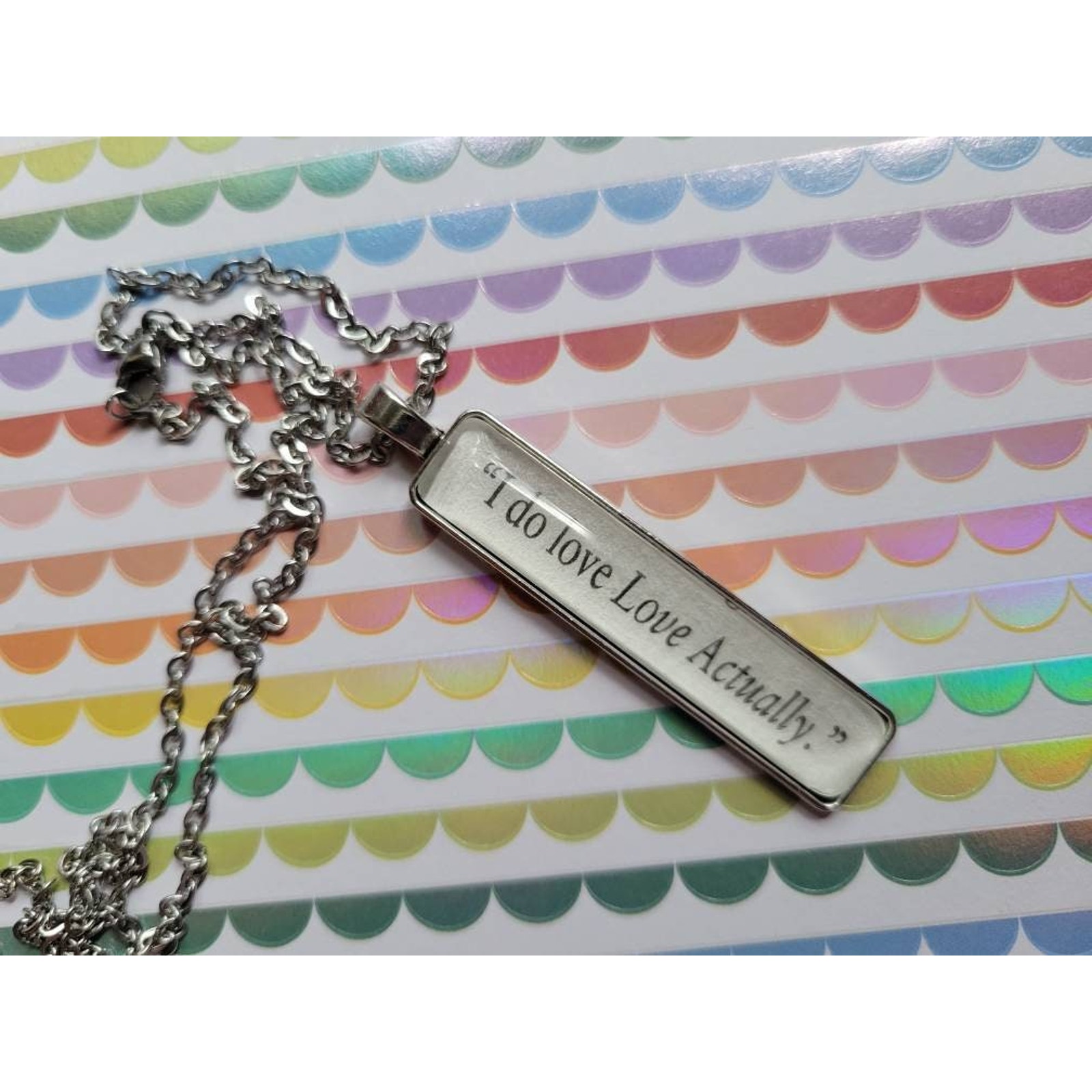 Love Actually Pendant Necklace Made With Husband Material Book Pages 20$
